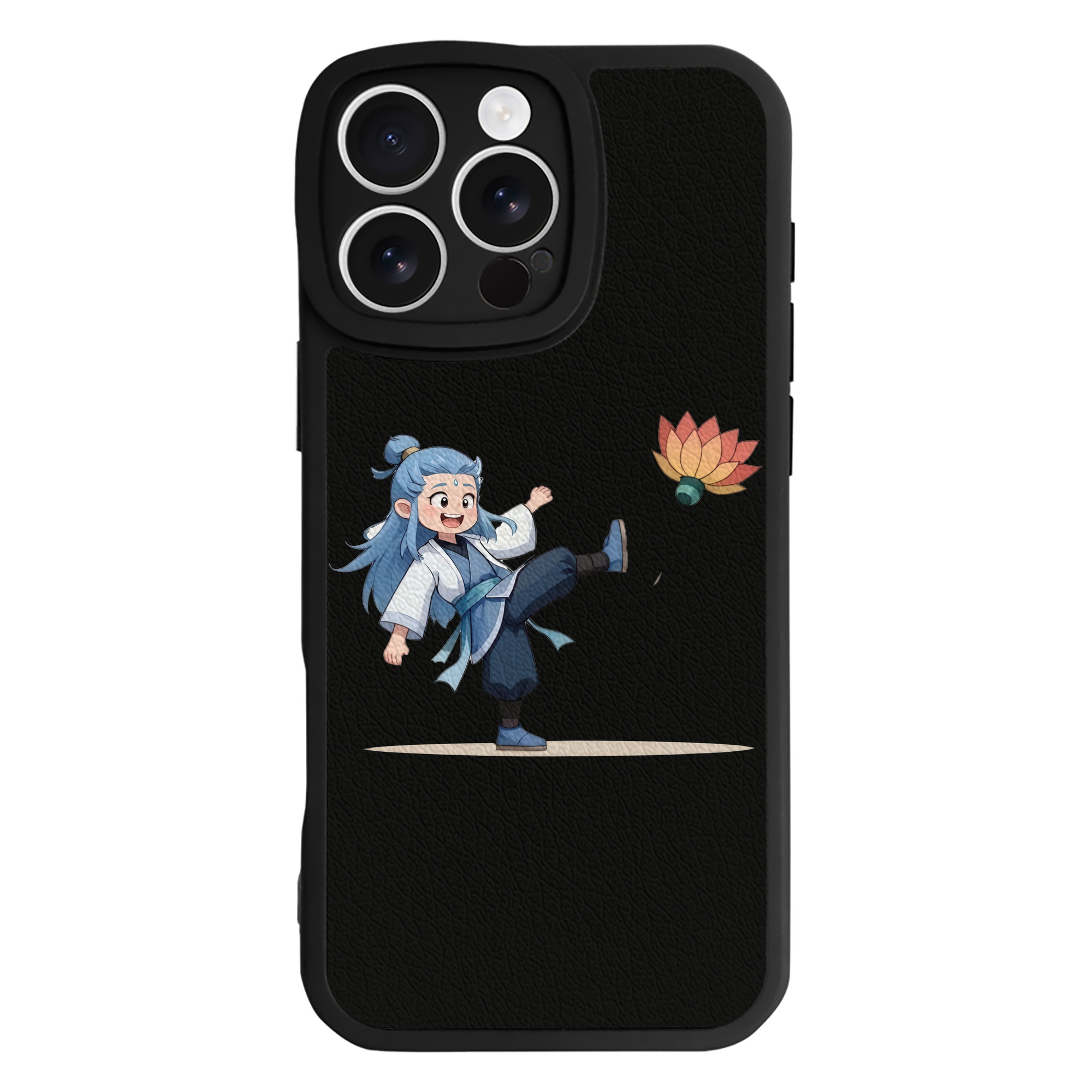 （画像用） Ne Zha 2 ナタ 魔童の大暴れ 【iPhone 16シリーズ対応】シリコンスマホケース（レザー調） 材質：シリコン